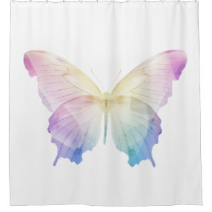    Butterfly silhouette in colours  Shower Curtain