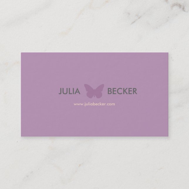Butterfly Silouhette Business Card (Front)