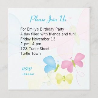Butterfly Sisters Invitation