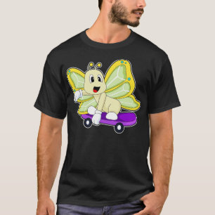 Butterfly Skater Skateboard T-Shirt