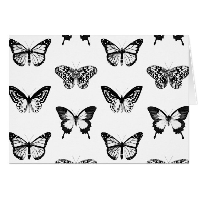 Butterfly sketch, black and white (Front Horizontal)