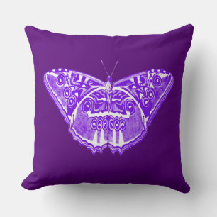 Butterfly Sketch, Lavender and Purple Cushion