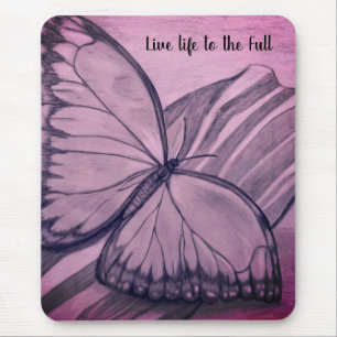 Butterfly sketch mouse mat