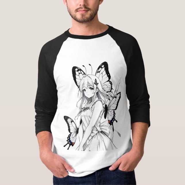 Butterfly Sketch  T-Shirt (Front)