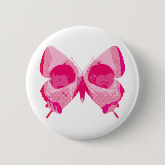 Butterfly Skull 6 Cm Round Badge