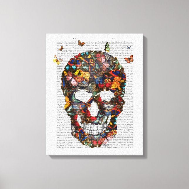 Butterfly Skull Canvas Print (Front)