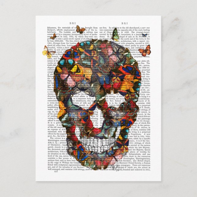 Butterfly Skull Postcard (Front)