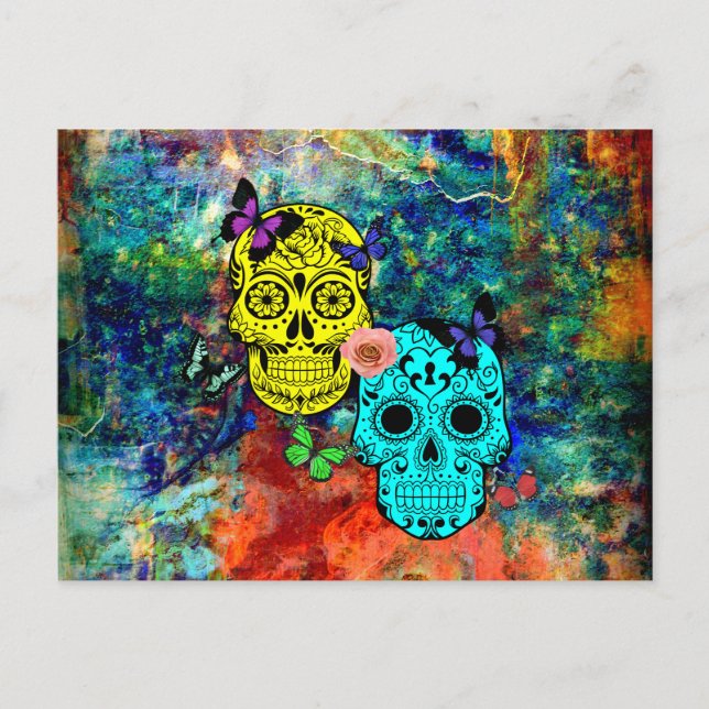 Butterfly skulls postcard (Front)