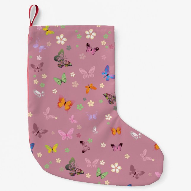 Butterfly Small Christmas Stocking (Front)