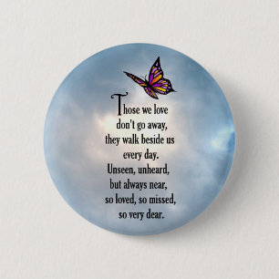 Butterfly "So Loved" Poem 6 Cm Round Badge