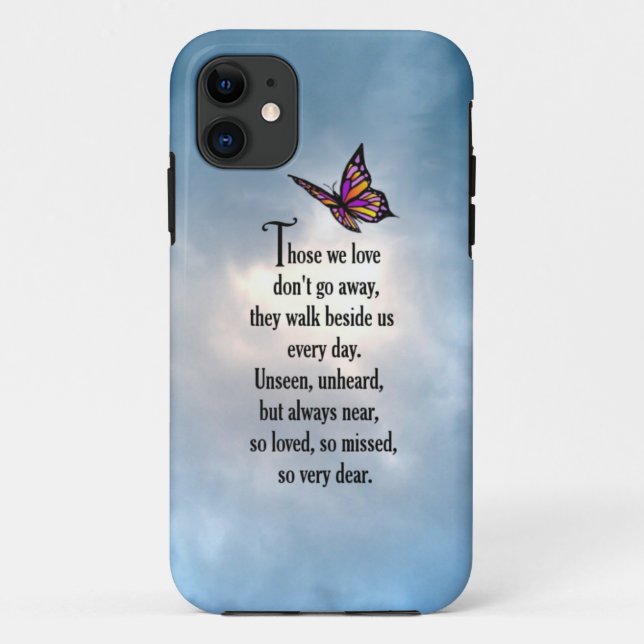 Butterfly "So Loved" Poem Case-Mate iPhone Case (Back)