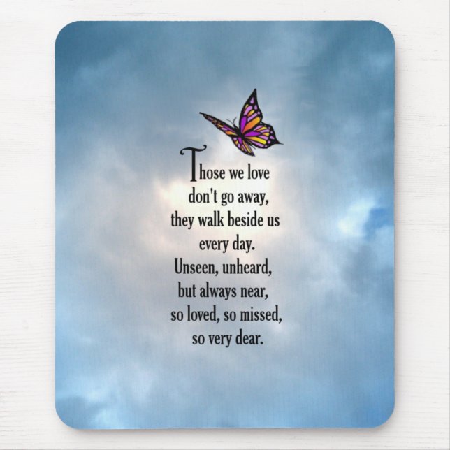Butterfly "So Loved" Poem Mouse Mat (Front)
