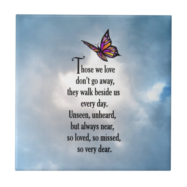 Butterfly "So Loved" Poem Tile (Front)