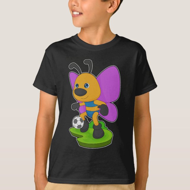 Butterfly Soccer player Soccer Sports T-Shirt (Front)