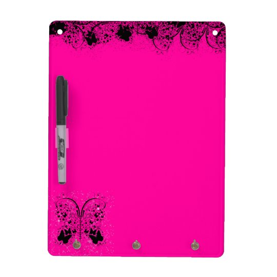Butterfly Sparkles HOT PINK Dry Erase Board Zazzle.co.uk