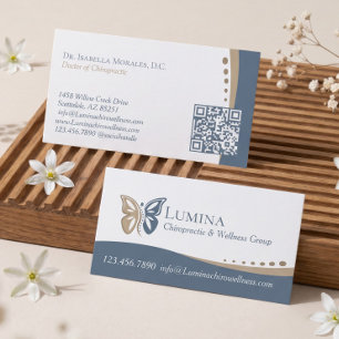 Butterfly Spine Chiropractic Wellness Branding Business Card