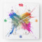 Butterfly Splash Art clock