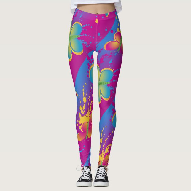 Butterfly Splash Leggings (Front)