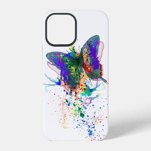 Butterfly splatter iPhone case (Back)