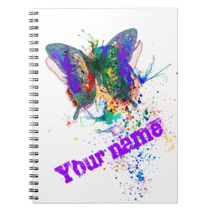Butterfly splatter notebook
