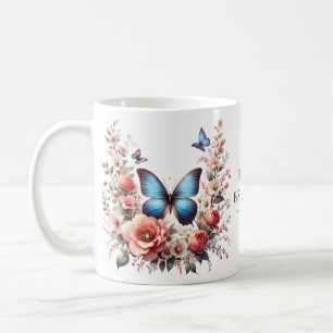 Butterfly Spring Sublimation Clipart-96280 Clock Coffee Mug