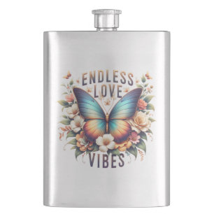 Butterfly Spring Sublimation Clipart-96281 Hip Flask