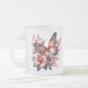 Butterfly Spring Sublimation Clipart-96284 Frosted Glass Coffee Mug