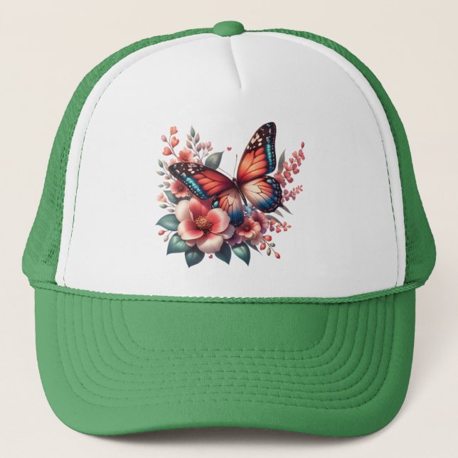 Butterfly Spring Sublimation Clipart-96284 Trucker Hat (Front)