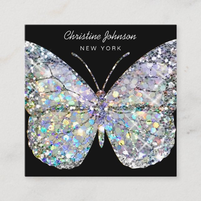  butterfly square business card (Front)