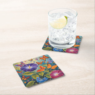 Butterfly Square Paper Coaster