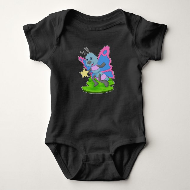 Butterfly Star Baby Bodysuit (Front)