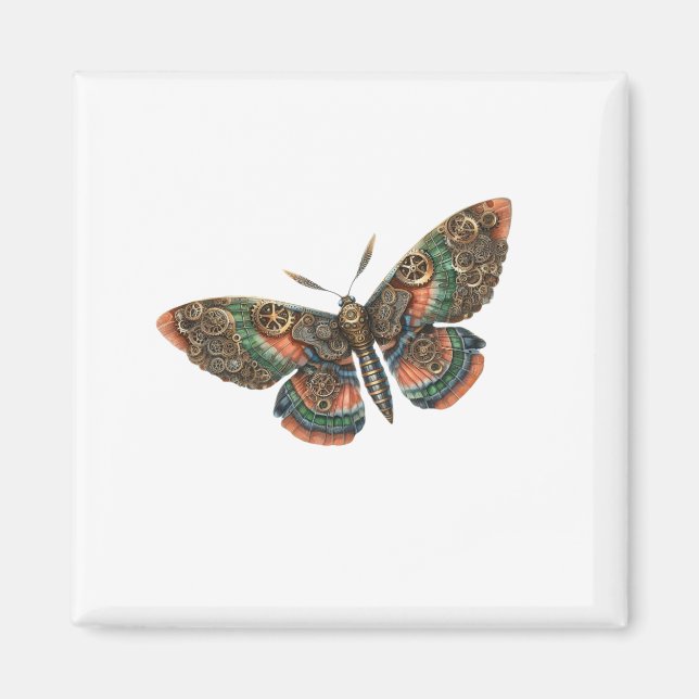 butterfly steampunk magnet (Front)