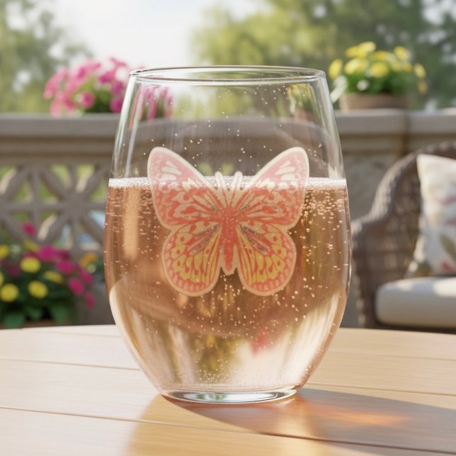 Butterfly Stemless Wine Glass (Creator Uploaded)