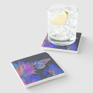 Butterfly stone coaster