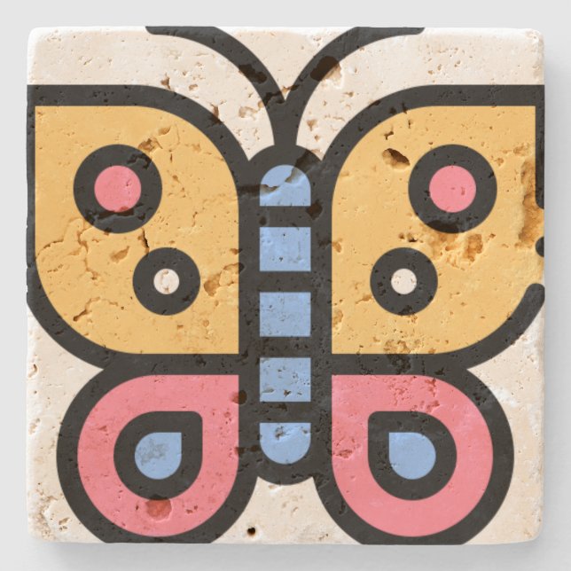 Butterfly Stone Coaster (Front)