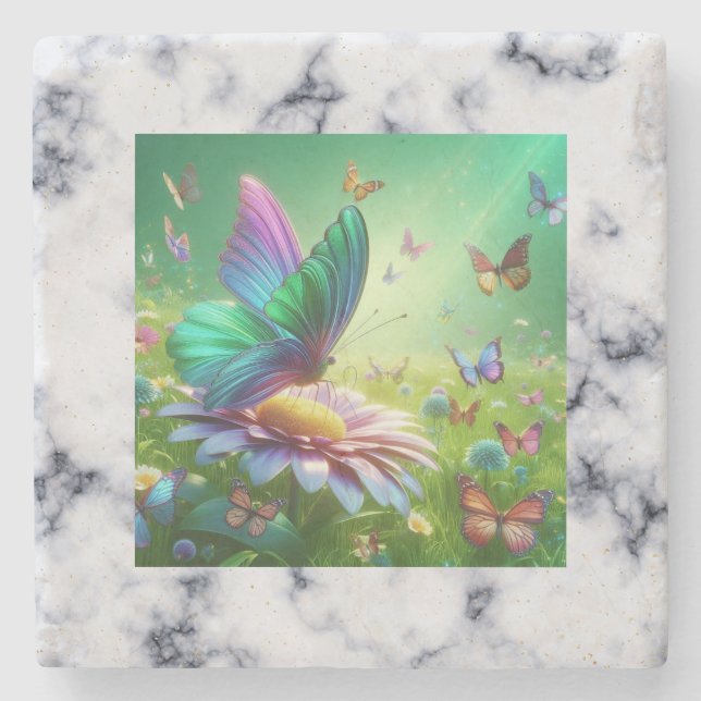 Butterfly  stone coaster (Front)