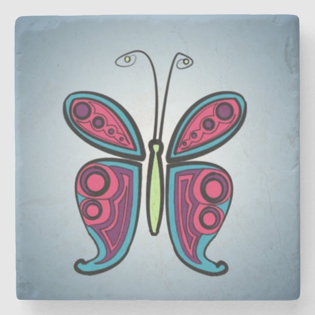 Butterfly   stone coaster (Front)
