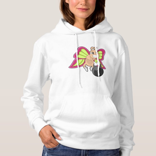 Butterfly Strength training Dumbbell Hoodie (Front)