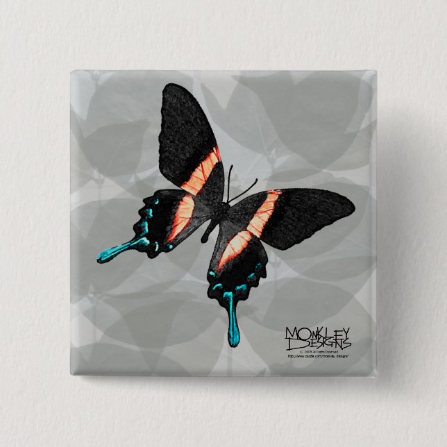 Butterfly - Stripes - Button (Front)
