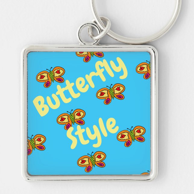 butterfly style key chain (Front)