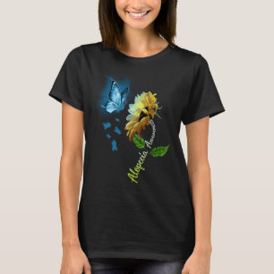 Butterfly Sunflower Alopecia Awareness T-Shirt