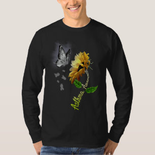 Butterfly Sunflower Asthma Awareness T-Shirt