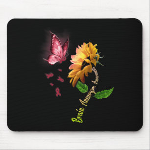 Butterfly Sunflower Brain Aneurysm Awareness 1 Mouse Mat