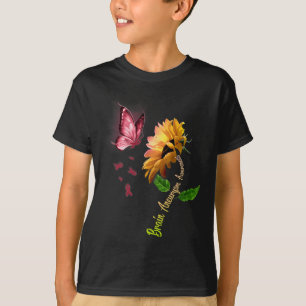 Butterfly Sunflower Brain Aneurysm Awareness 1 T-Shirt