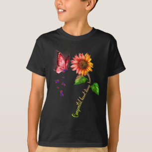 Butterfly Sunflower Congenital Heart Disease Aware T-Shirt