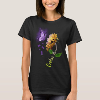 Butterfly Sunflower Crohn's Awareness T-Shirt