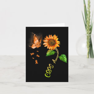 Butterfly Sunflower Crps Awareness 1 Card