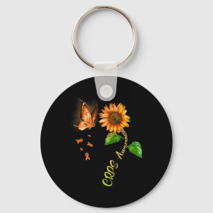 Butterfly Sunflower CRPS Awareness 1 Key Ring