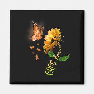 Butterfly Sunflower Crps Awareness Magnet