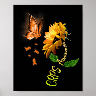 Butterfly Sunflower Crps Awareness Poster